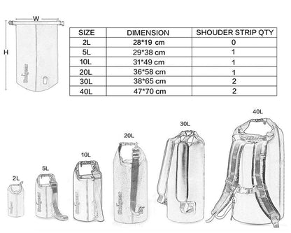 Unigear Dry Bag Waterproof, Floating and Lightweight Bags for Kayaking, Boating, Fishing, Swimming and Camping with Waterproof Phone Case (Orange, 5L)