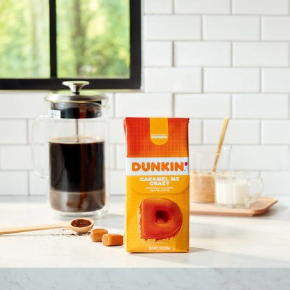 Dunkin' Caramel Me Crazy Flavored Ground Coffee, 11 Ounce (Pack of 1)