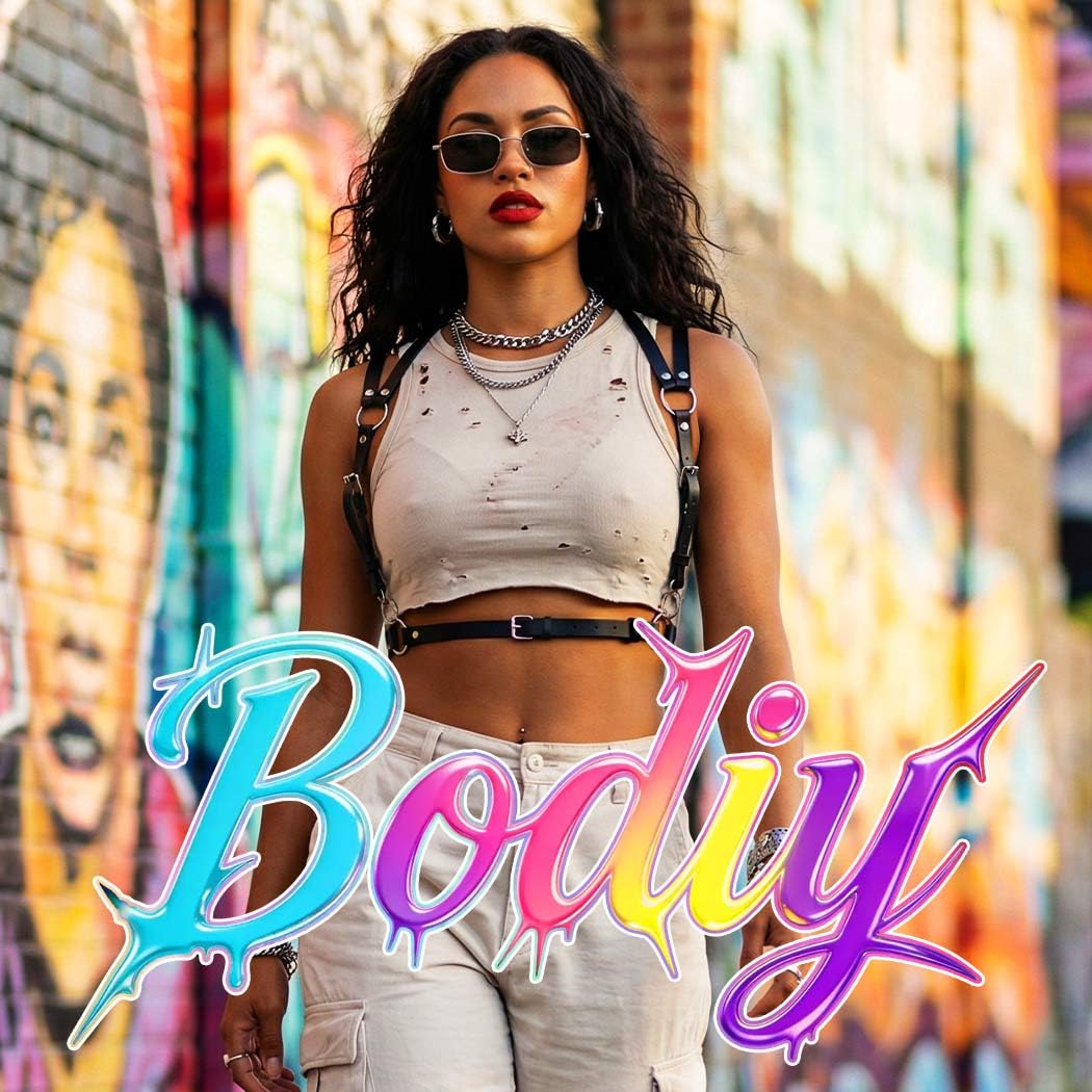 BODIY Black Leather Harness Belt Goth Adjustable Body Harness Punk Chest Belts Fashion Shoulder Strap Belt for Women (Black)