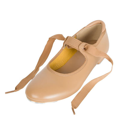 Linodes Economy Unisex-Child Lace Up Tap Shoe for Girls and Boys Tap Flat-Brown-11M-Little Kid