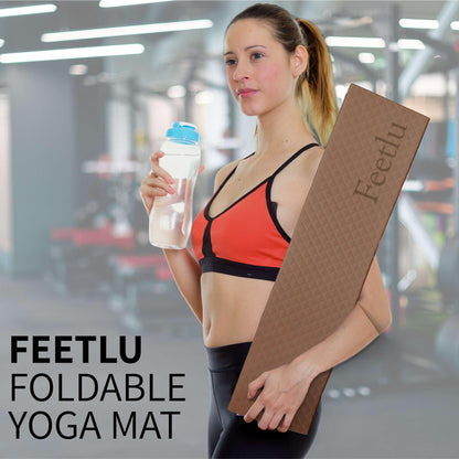 Foldable Yoga Exercise Mat – Lightweight, Anti-Slip, and Easy to Store for Yoga, Pilates, Home Workouts, and Floor Exercises