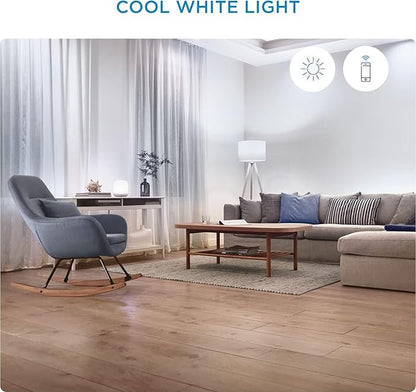 WiZ 65W Eq.(7.2W) BR30 Daylight (5000K) LED Smart Bulb - Pack of 2 - 650 Lumen- E26 - Indoor - Connects to Your Existing Wi-Fi - Control with Voice or App - Activate with Motion - Matter Compatible