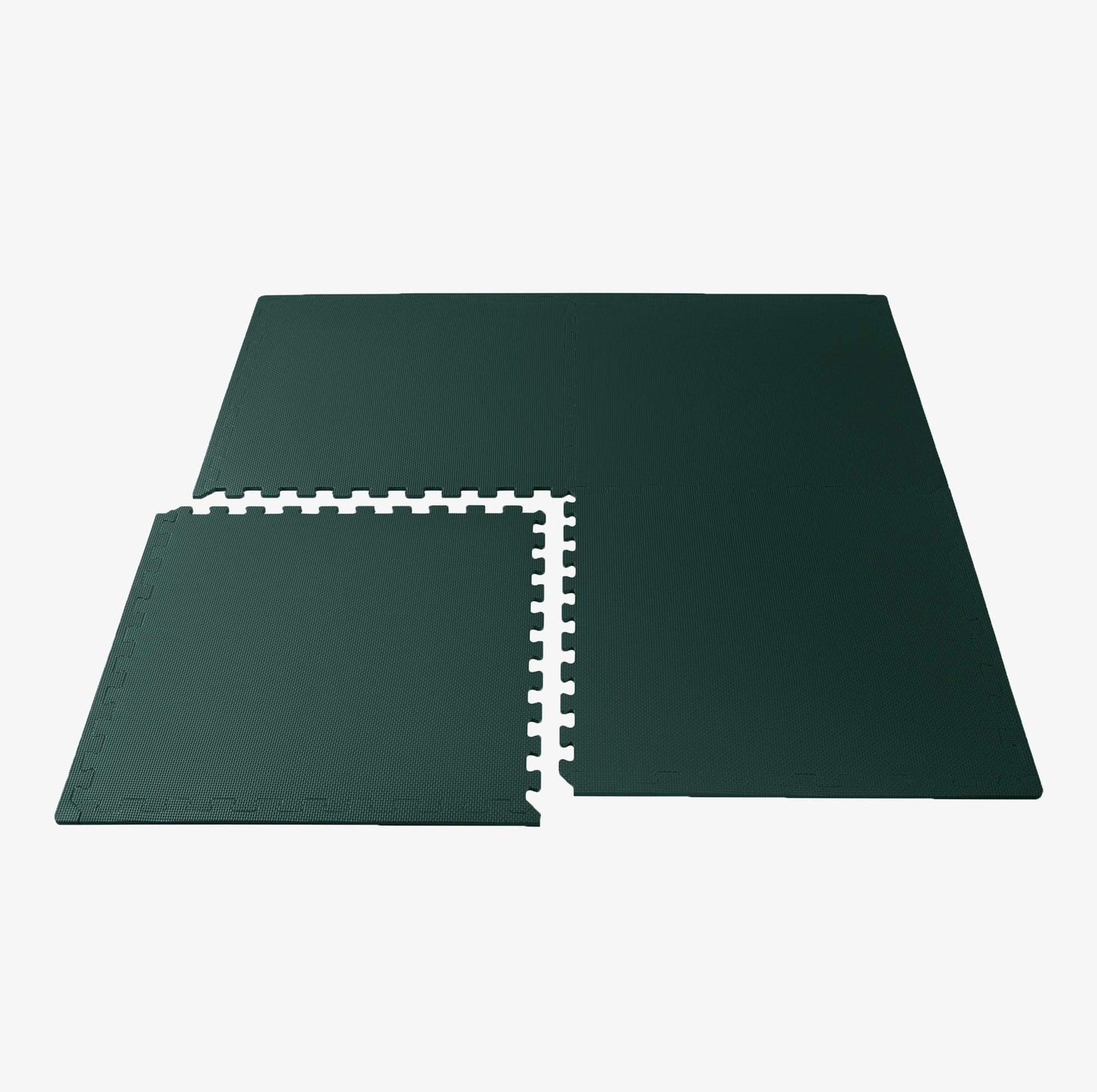 We Sell Mats 3/8 Inch Thick Multipurpose Exercise Floor Mat with EVA Foam, Interlocking Tiles, Anti-Fatigue for Home, or Gym, Hunter Green, 48 Sq Ft