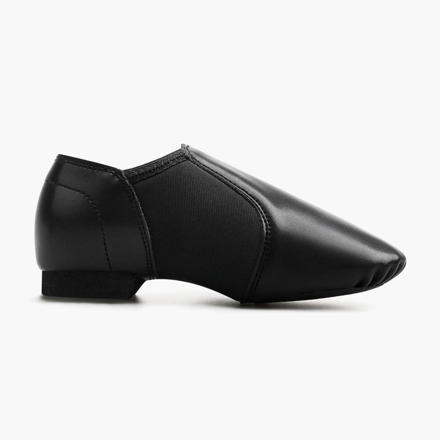 Stelle Jazz Shoes for Girls and Boys PU Leather Slip-On Jazz Dance Shoes (Toddler/Little Kid/Big Kid)(SJ06-Black,12ML