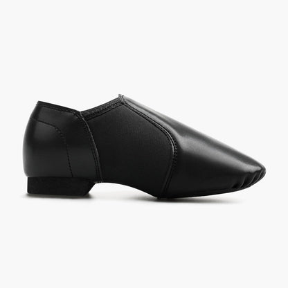Stelle Jazz Shoes for Girls and Boys PU Leather Slip-On Jazz Dance Shoes (Toddler/Little Kid/Big Kid)(SJ06-Black,12ML