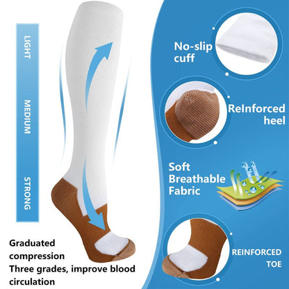 bropite Compression Socks for Women & Men Circulation-Support Knee High Socks 20-30 mmhg-Best for Running,Medical,Nurse,Travel