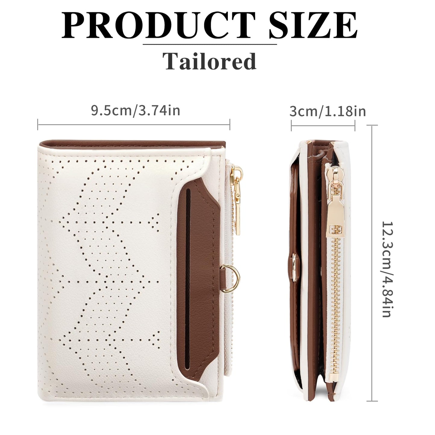 FALAN MULE Small Wallet Women RFID Blocking Bifold Compact Card Holder Vegan Leather Wallet for Women with ID Window