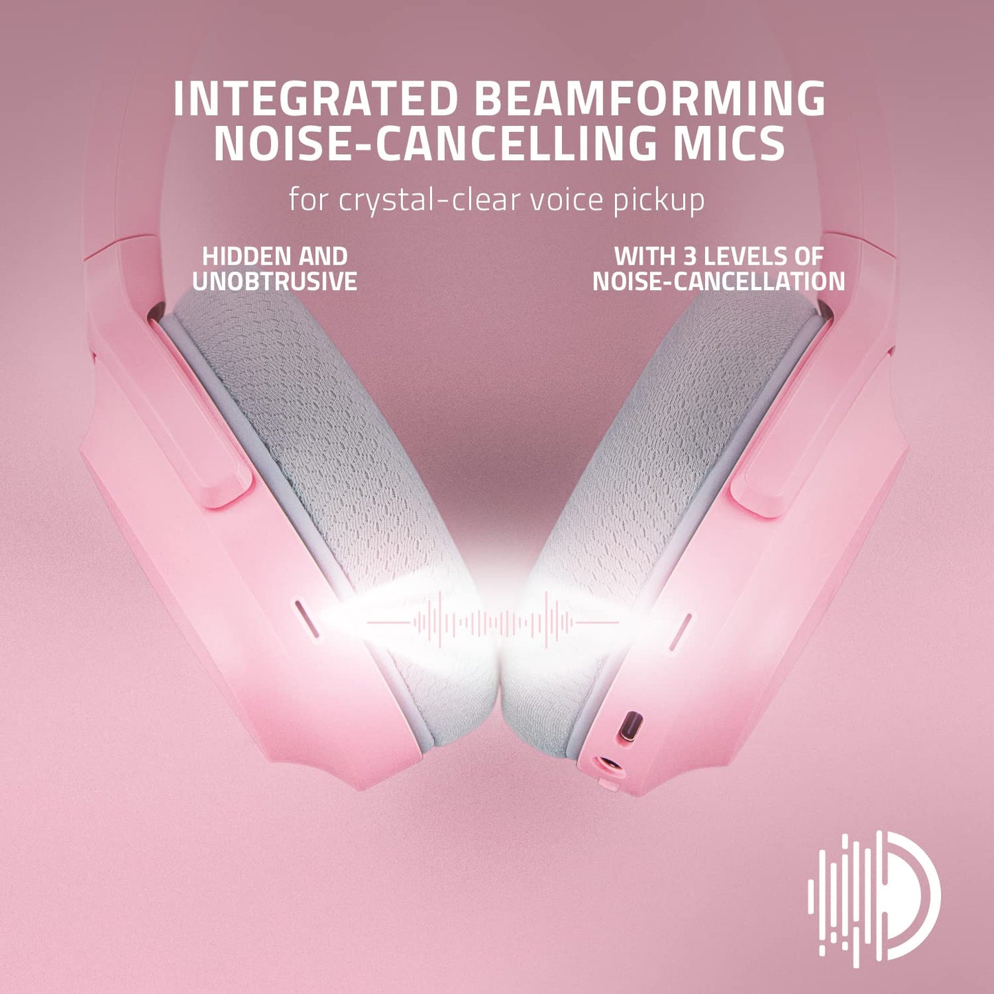 Razer Barracuda Wireless Gaming & Mobile Headset (PC, PlayStation, Switch 2, Android, iOS): 2.4GHz Wireless + Bluetooth - Integrated Noise-Cancelling Mic - 50mm Drivers - 40 Hr Battery - Quartz Pink