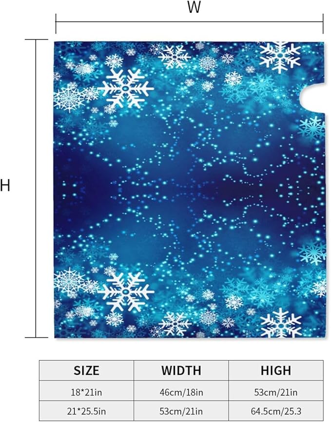 DADABULIU Mailbox Covers Christmas Snowflake Blue Xmas Winter Magnetic Letter Post Box Cover Standard Size 25.5 x 21 Inch Garden Yard Home Decorative