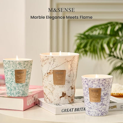 M&SENSE Summer Night Scented Candles for Home, 3-Wick Highly Scented Jar Candles, Extra Large Candle 35 Oz 150 Hours Long Lasting Burning, Relaxing Aromatherapy Candle for Stress Relief, Meditation