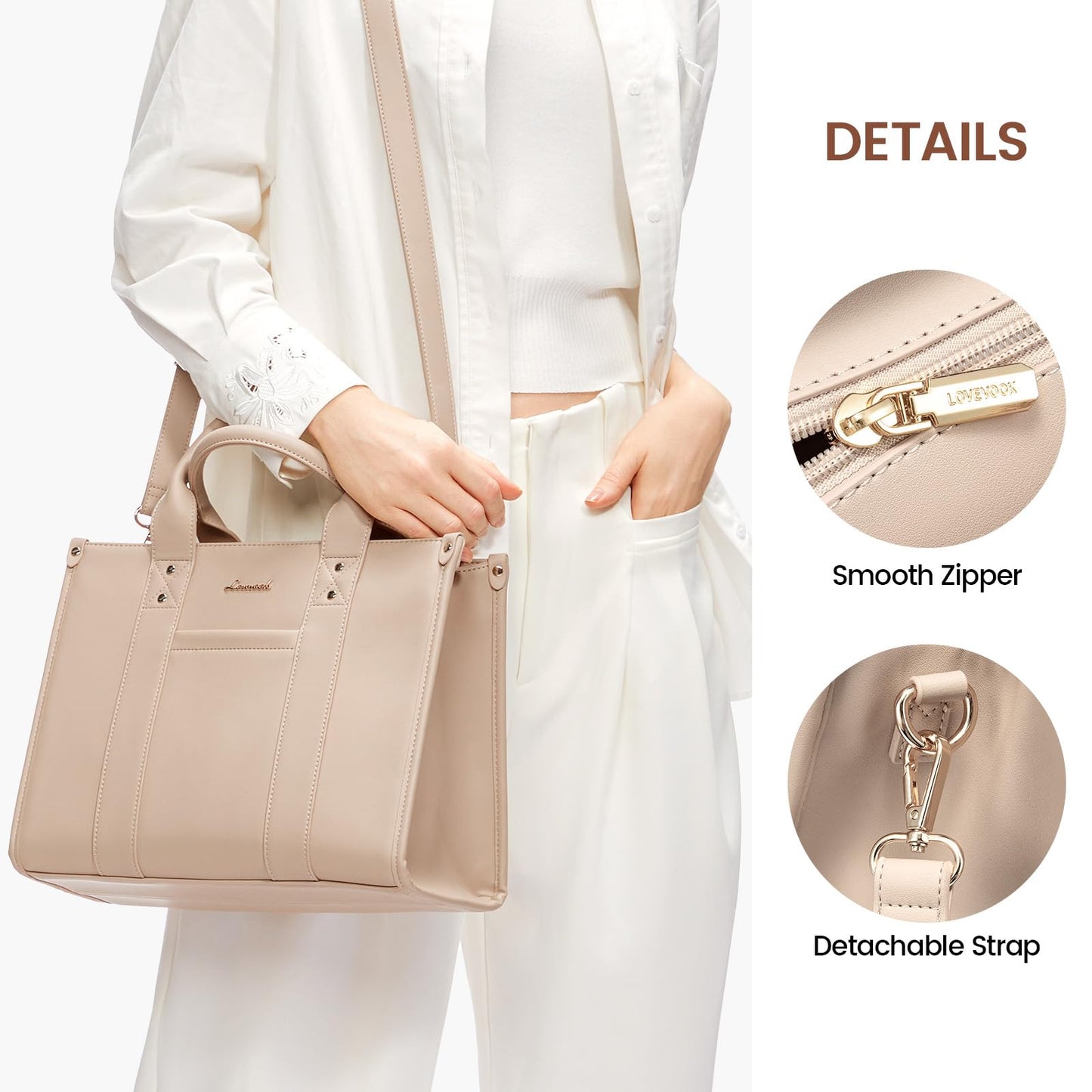 LOVEVOOK Tote Bag Leather Purse and Handbags for Women, Satchel Shoulder Handags, Crossbody Top Handle Bags
