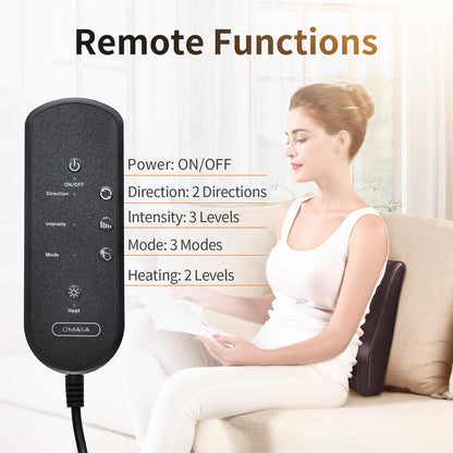 Neck Massager with Heat, 3D Kneading Massage Pillow for Pain Relief, Massagers for Neck and Back, Shoulder, Leg, Gifts for Men Women Mom Dad, Stress Relax at Home Office and Car
