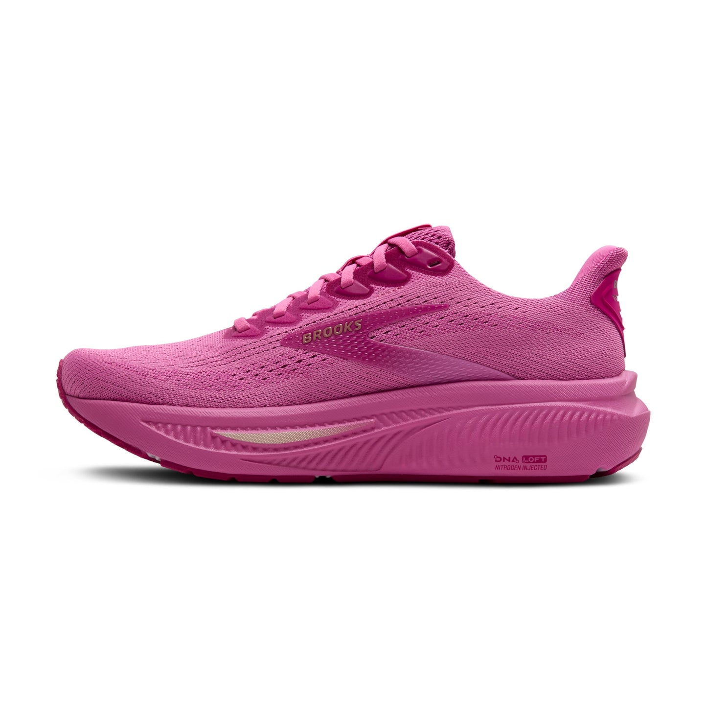 Brooks Women’s Ghost 17 Neutral Running Shoe - Pink/Fuchsia/Gold - 6 Medium