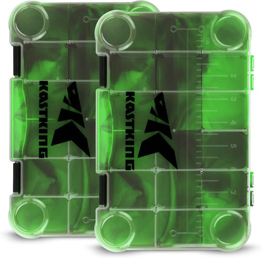 KastKing Tackle Boxes - Plastic Fishing Storage Organizer with Removable Dividers | 2-Pack or 4-Pack Options