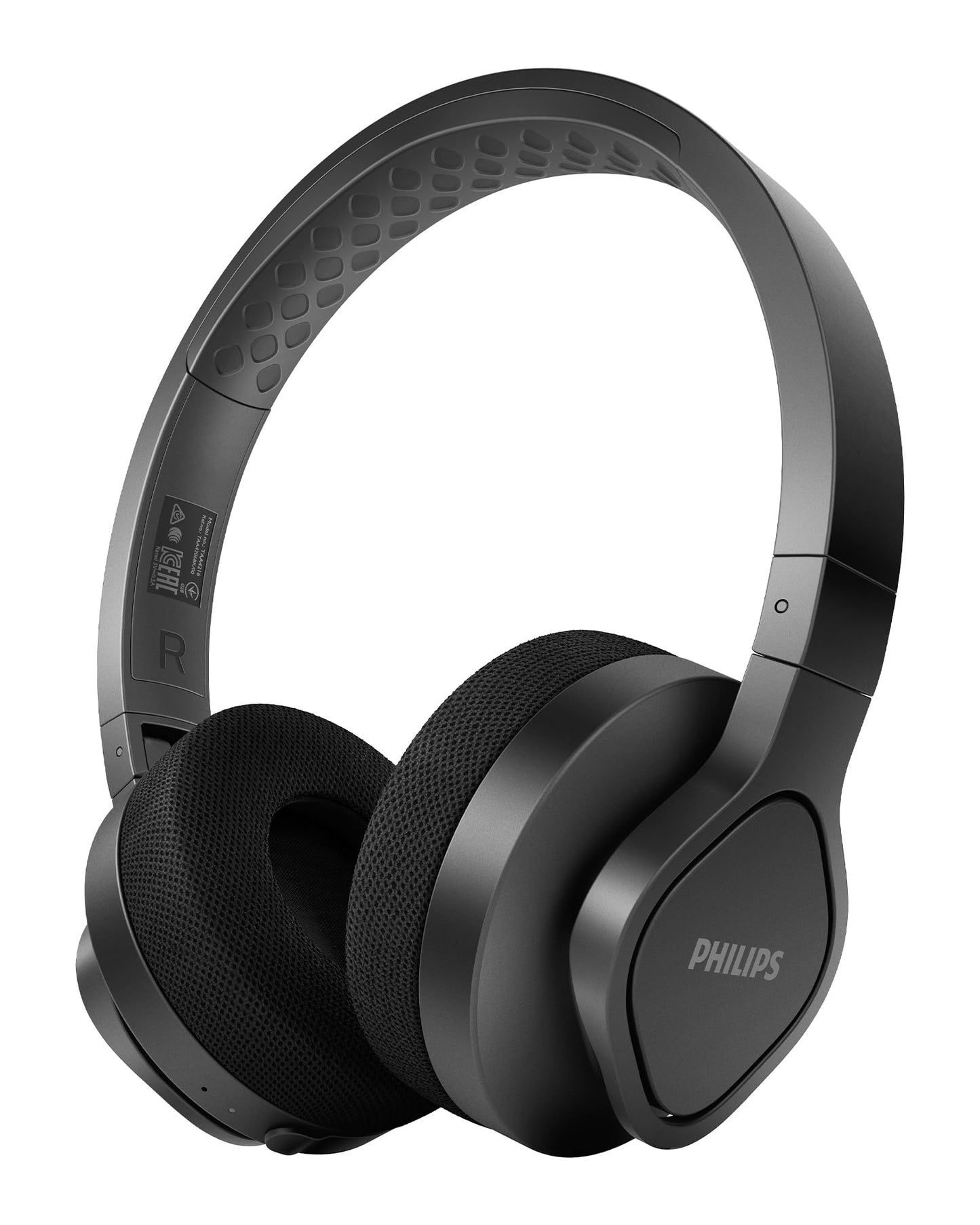 Philips A4216 Wireless Sports Headphones, up to 35 Hours Play time, Washable Cooling Ear-Cup Cushions, IP55 Water/dust Protection, Bluetooth + 3.5 mm Audio Port, Built-in Microphone TAA4216BK,Black