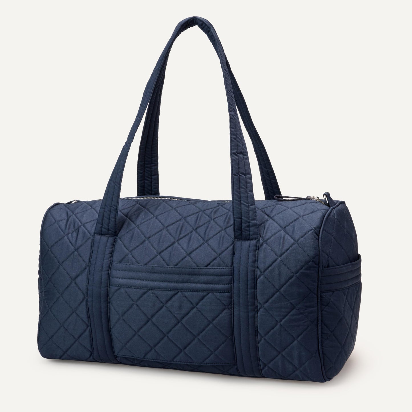 Amazon Essentials Women's Quilted Weekender Duffel Gym Bag with Trolley Sleeve, Navy, One Size