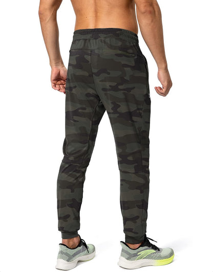 G Gradual Men's Sweatpants with Zipper Pockets Athletic Pants Traning Track Pants Joggers for Men Soccer, Running, Workout(Green Camo,XXL)
