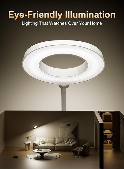 deeloop LED Wall Mounted Reading Light, Book Light for Reading in Bed with 10W USB Output Fast,Touch Control, 4 Color Modes 5 Dimmable, 4-Hour Auto Off Memory Function Headboard Bed Lights (White)