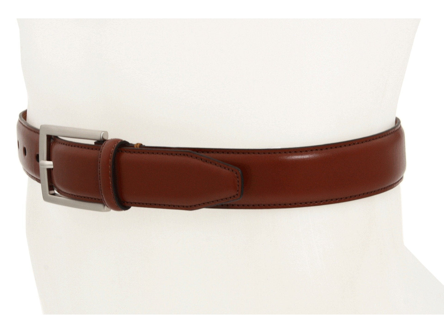 Johnston & Murphy Dress Belt - Belt for Men - Buckle Closure - Brushed-nickel Buckle Cognac 40 One Size