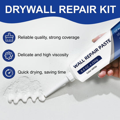 2Pcs Efficient Drywall Repair Kit with Scraper,Drywall Repair Kit,Wall Mending Agent, Used for Filling Cracks and Holes, Simple Wall Hole Filling, and Efficient Crack Repair.