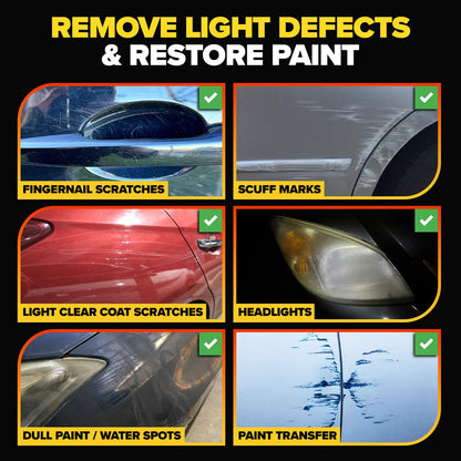 Carfidant Scratch Repair and Swirl Remover - Car Paint Scratch Remover & Restorer Kit with Buffer Pad - Polishing & Waxing Kits - Compound for Vehicles Paint Repair - 8.4 fl. Oz.