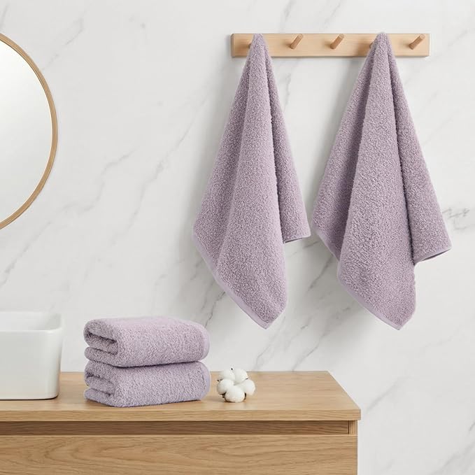 REDKISS 4-Pack Luxury Hand Towels, 16x32 Inch 450 GSM 100% Cotton, Super Soft