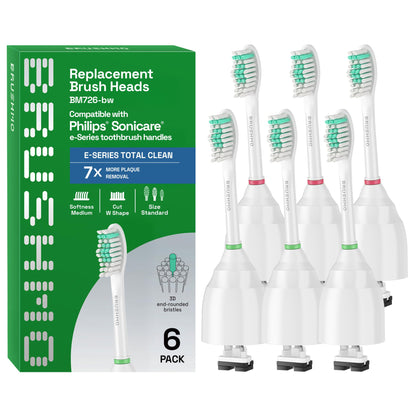 Brushmo e-Series Electric Sonic Toothbrush - Rechargeable Screw-On Electronic Tooth Brush for Adults with 3 Modes & Timer - IPX7 Waterproof, Long-Lasting Battery & Wireless Charging Base - White