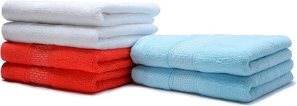 Cotton Hand Towels Set, 6-Piece Set, Super Absorbent Quick Drying, Bathroom