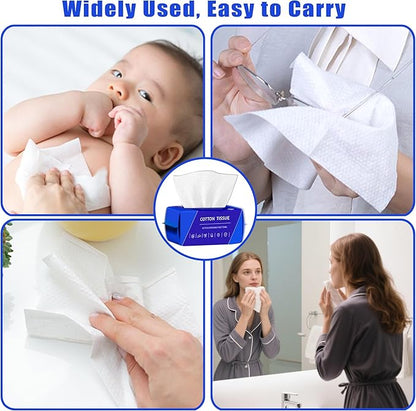 400 Count Disposable Face Towel, Dual-Textured Clean Wipes – Dry/Wet Use
