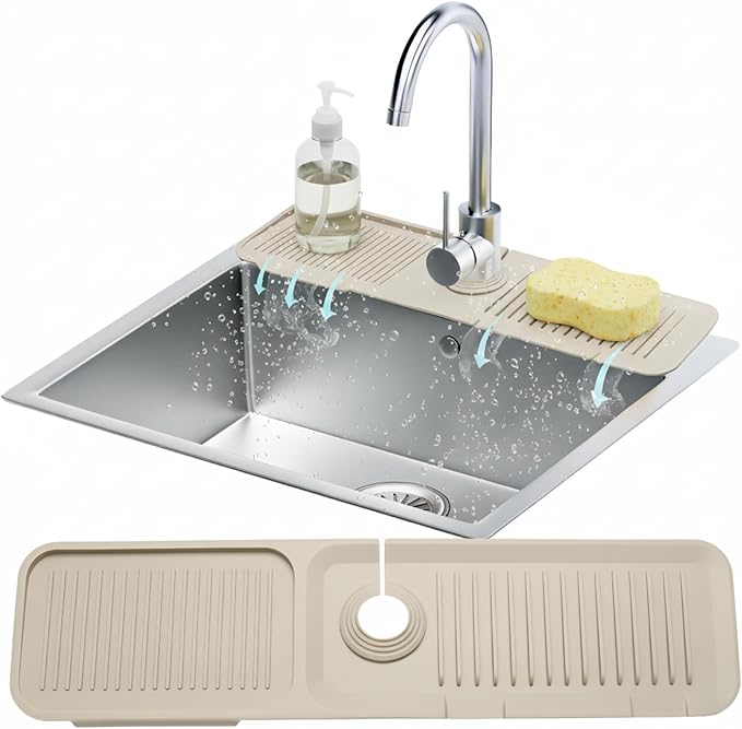 24” Silicone Faucet Mat For Kitchen Sink, Kitchen Sink Splash Guard Behind