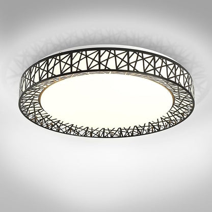 ASD 20 Inch LED Flush Mount Ceiling Light Fixture for Bedroom, 42W 2475LM 5CCT 2700K-5000K, Triac Dimmable Lights, Dining, Living Room, Kitchen Lamps, Modern Home Lighting Fixtures, Black, ETL