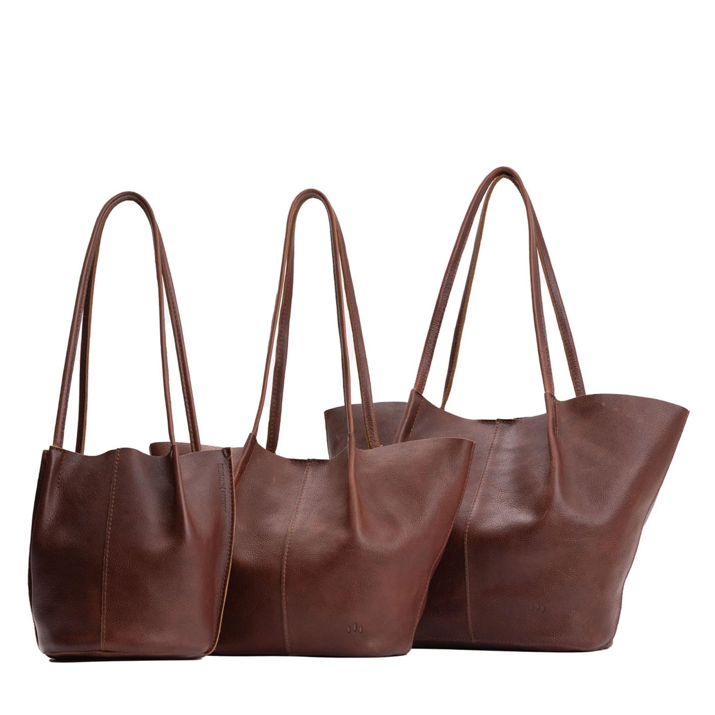 Portland Leather Goods Devan Bucket Tote – Dual Shoulder Straps & Spacious Interior Pockets – Classic, Nutmeg