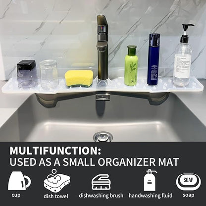 Gosmol Kitchen Faucet Sink Splash Guard Silicone Faucet Mat, XXL 30 inch Faucet