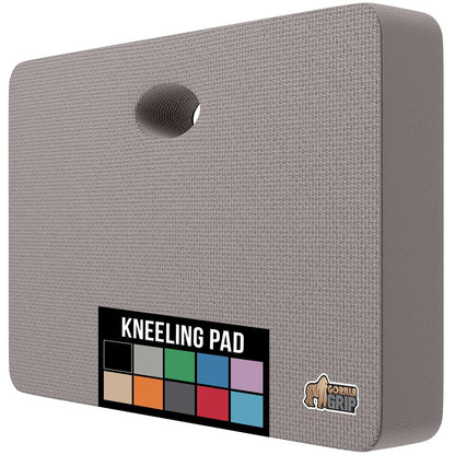 GORILLA GRIP® Extra Thick Patent Pending Supportive Foam Kneeling Pad, Large Cushion Knee Pads for Gardening, Baby Bath Time, Dirt and Water Resistant, Workout and Garden Supplies, 17.5x11, Gray