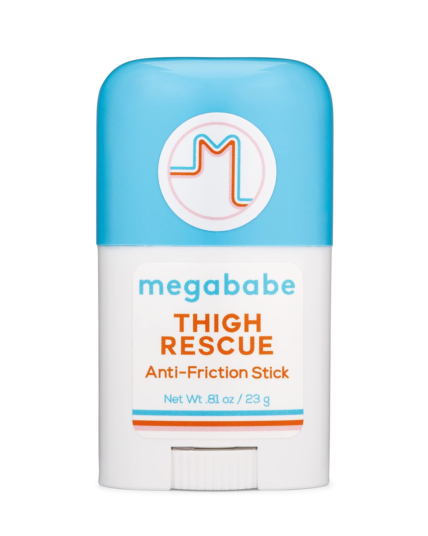 Megababe Thigh Rescue Anti-Chafe Stick Travel Size | Prevents Skin Chafe & Irritation | 0.81 Ounce (Pack of 2)
