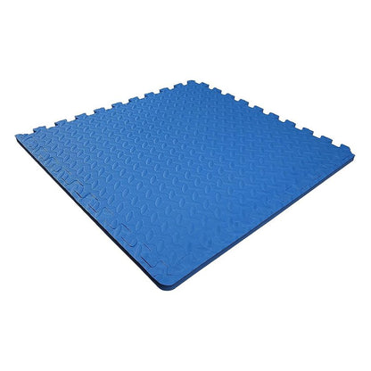 BalanceFrom Puzzle Exercise Mat 3/4" Thick, EVA Interlocking Foam Floor Tiles for Home Gym, Mat for Home Workout Equipment, Floor Padding for Kids, Blue, 24 in x 24 in x 3/4 in, 24 Sq Ft - 6 Tiles