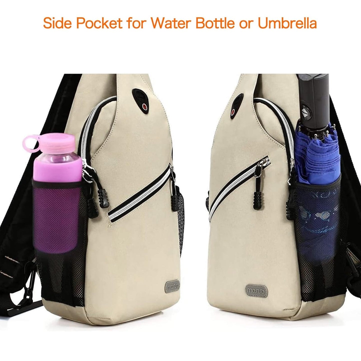 MOSISO Sling Backpack, Multipurpose Crossbody Shoulder Bag Travel Hiking Daypack