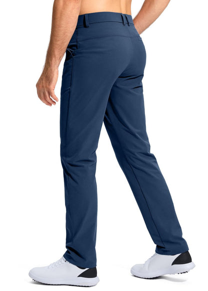 Pudolla Golf Pants for Men Stretch Dress Pants Mens Work Pants 30 Lightweight Quick Dry Casual Slacks Trousers with Pockets(Navy 32Wx30L)