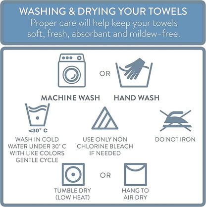 NY Loft 100% Cotton Bath Towel Set of 4 | Grey Towels | Oeko-TEX® Standard 100