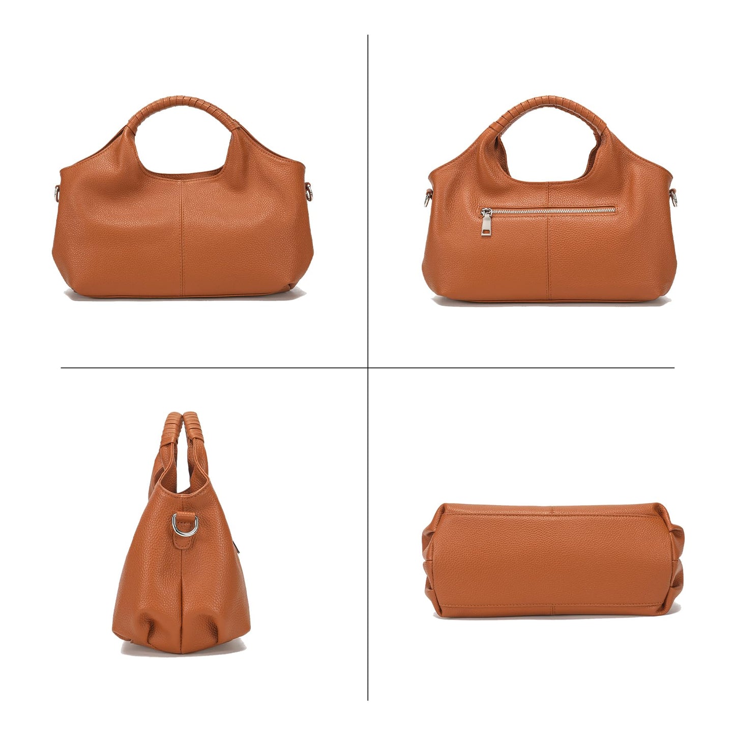 Taertii Genuine Leather Hobo Tote Bag Purses for Women, Soft Trendy Designer Handbag, Satchel Shoulder Bag