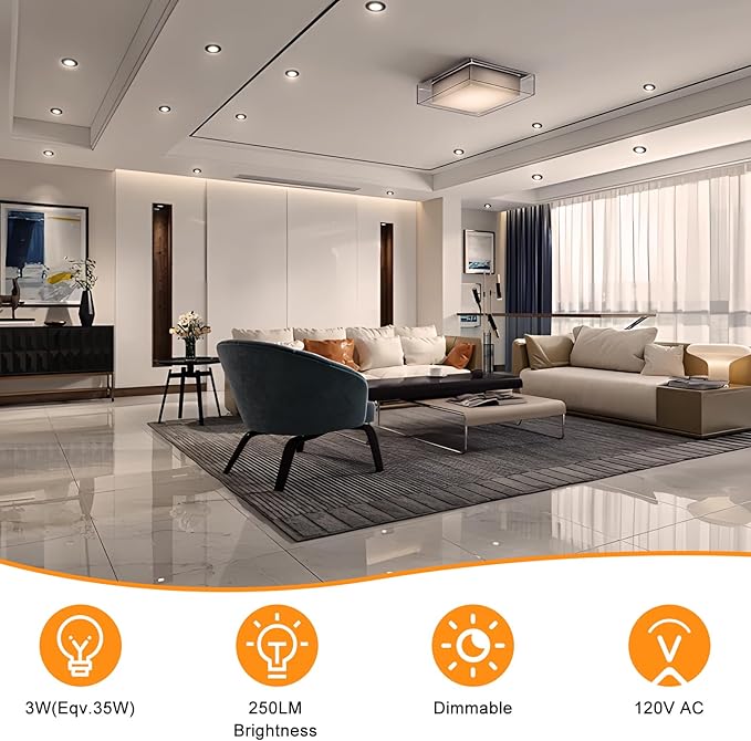 YGS-Tech 2 Inch LED Recessed Lighting, Dimmable Downlight 3W(35W Halogen Equivalent), CRI80, 4000K Natural White Ceiling Light with LED Driver (24 Pack)