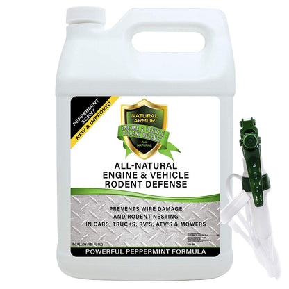 Mice/Mouse, Rat, Squirrel & Rodent Wire, Engine & Vehicle Protection Spray Prevents Chewing & Nesting for Cars, Trucks, RV’s, ATV’s. Great for Winter Protection. Ready to Use (128 Oz Gallon)