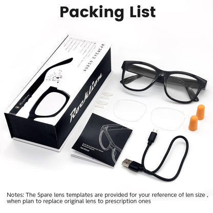 Bone Conduction Glasses, Open-Ear Headphones Bluetooth, Photochromic Sunglasses Anti Blue Ray, IP6 Waterproof Audio Glasses, Hand-Free Calling and Music, Smart Glasses for Women and Men