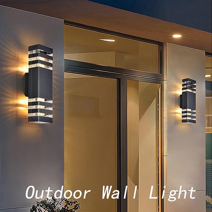 10Pack 15inch Outdoor LED Wall Lights,4000K Day White Outdoor 18W Wall Light Aluminum Body Waterproof IP65 led Porch Light for House Patio Garage Garden.(No Sensor)