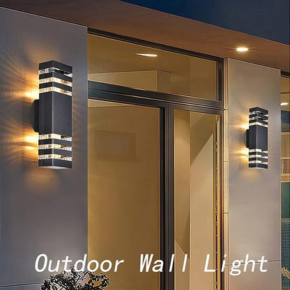 8Pack 15inch Outdoor LED Wall Lights,4000K Day White Outdoor 18W Wall Light Aluminum Body Waterproof IP65 led Porch Light for House Patio Garage Garden.(No Sensor)