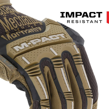Mechanix Wear: M-Pact Work Gloves with Secure Fit, Work Gloves with Impact Protection and Vibration Absorption, Safety Gloves for Men (Brown, Medium)
