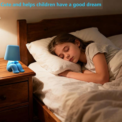 Modern Creative Design Table Lamp for Youth: Rechargeable Cute Light for Kids Child Teen -Bedside Lamps for Nightstand- Gift for Birthday Christmas Halloween Easter， 3-Color Dimmable.