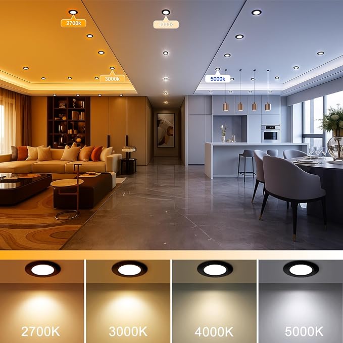 YGS-Tech 2 Inch LED Recessed Lighting, Dimmable Downlight 3W(35W Halogen Equivalent), CRI80, 5000K Daylight White Ceiling Light with LED Driver (24 Pack)