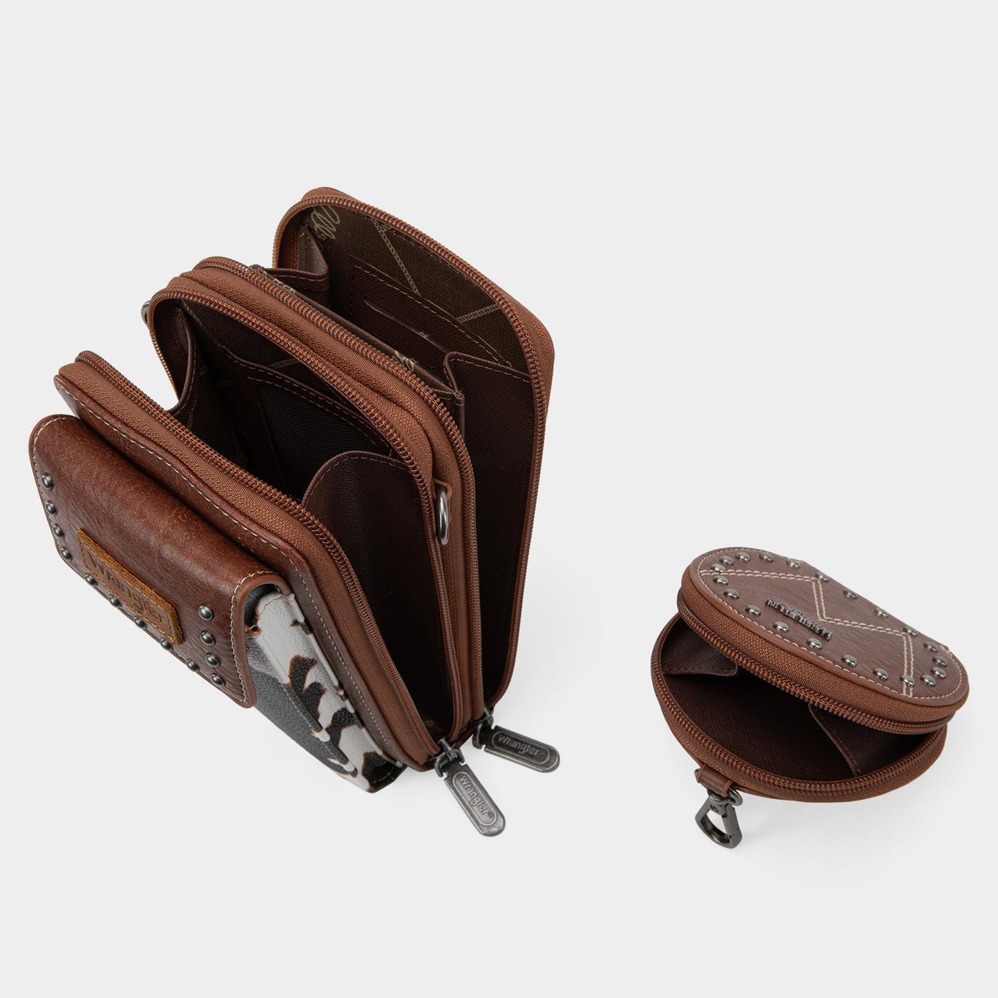 Wrangler 3Pcs Doctor Bag Set for Women Top Handle Purse Hobo Shoulder Satchel Handbags Crossbody Bag with Crazy Horse Grain Leather for Women WG48S-S51101COW
