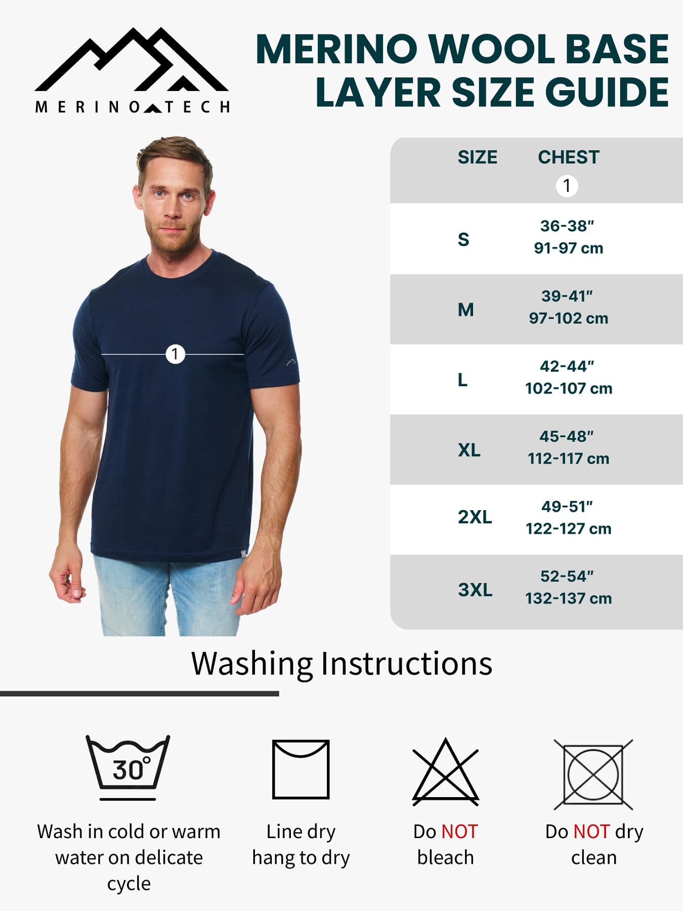 Merino.tech Merino Wool T-Shirt Mens - 100% Merino Wool Undershirt Lightweight Base Layer (XX-Large, Deep Teal)